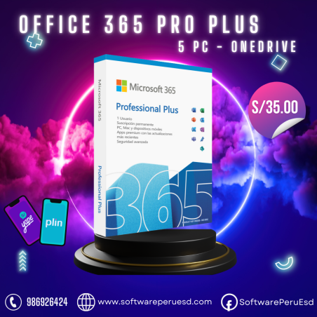 Office 365 Pro Plus – 5 PC | Windows y Mac