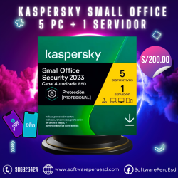 Kaspersky Small Office Security – 5 PC + 1 Servidor (1 año) | Licencia Digital ESD