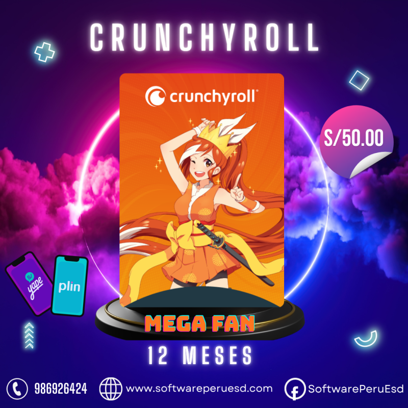 Cuenta Crunchyroll Premium 1 Año | Anime HD sin Anuncios – Perú